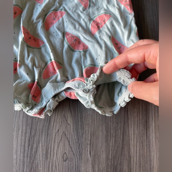 Baby Girl Carter’s 12 Month Peach Watermelon Romper Dress Pink Shoes Bundle - Picture 12 of 15